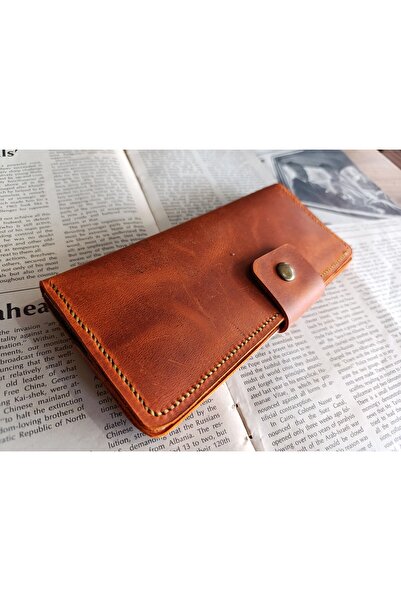 Mahfuz Cutting to Stitching Fully Handcrafted Real Leather Wallet 12 Cards 2 Compartments Space (19.4Cm*8.5Cm) Nul4