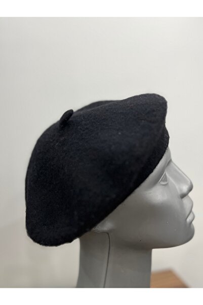 Butik Black French Style Soft Women's Felt Painter Beret – Winter Standard Hat