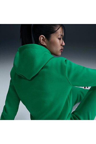 Nike Αθλητικά ρούχα Phnx Fleece Γυναικείο φλις με φερμουάρ πράσινο με κουκούλα φούτερ -κανονική εφαρμογή-HJ0995-324