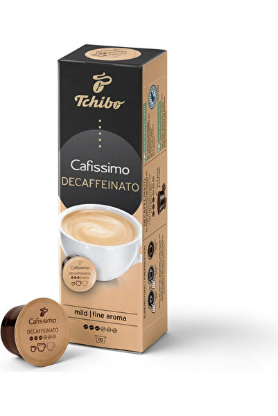 Tchibo Cafissimo Decaffeinato | Kafeinsiz Kapsül Kahve 70 G (10’lu Paket) x 12 Adet