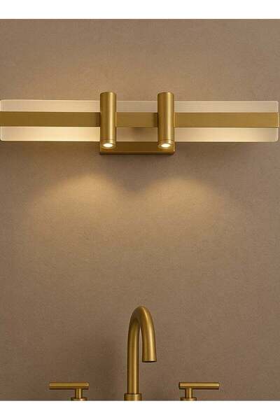 Generic Modern wall sconce with three lights – 20W – gold rectangular design 55×8 cm