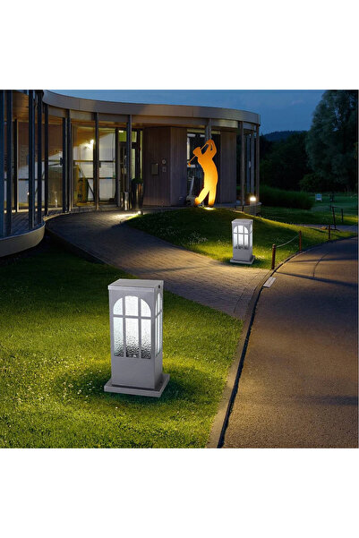 HAMER Black E27 outdoor glass lantern enhances outdoor space