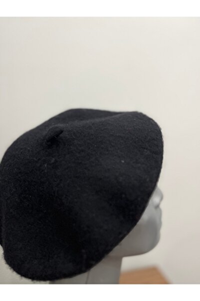 Butik Black French Style Soft Women's Felt Painter Beret – Winter Standard Hat