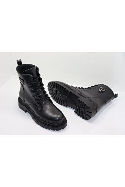 REALMİNE 3008 - Lace-Up - Zippered - Below the Knee - Buckle Detail - Women's Boots