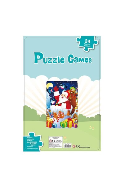 OEM Santa Claus in Fireplace Puzzle (24 pieces)