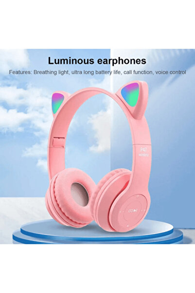 Choice RGB Glowing Cat-ear Wireless Headphones - P47M