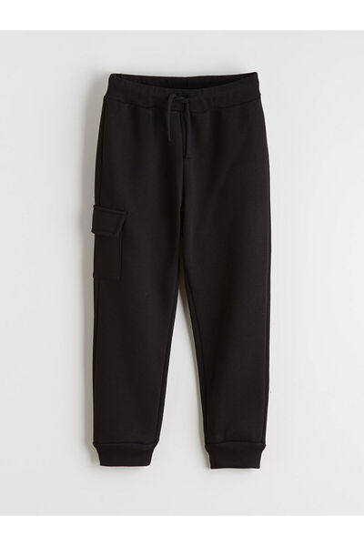 LC Waikiki Μαύρο ελαστικό μέσης Boy's Jogger Sweatpants