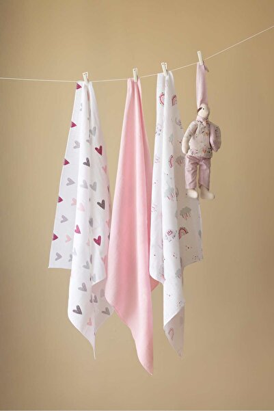 lizayn home Multi-Purpose Muslin Blanket & Blanket Set of 3 100% Cotton Oeko-Teks Certified 80X80 cm