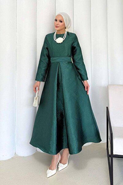 modayaselam Jacquard Fabric Evening Dress