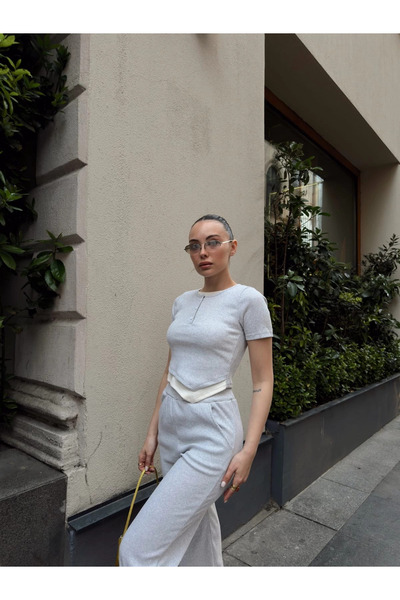 ZENGEZUR MALL MTXDPN Σετ με κουμπιά και γκρι κάτω μέρος S3943 (215326) (Μέγεθος: S)