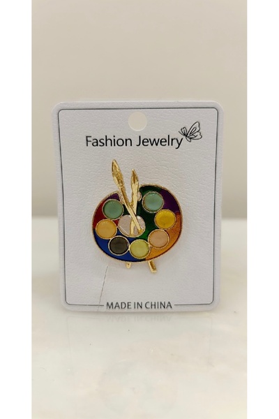 İnci Resim paleti model broş