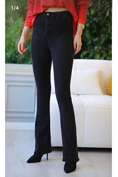 Lixera Black Lycra High Waist Spanish Jean Pants