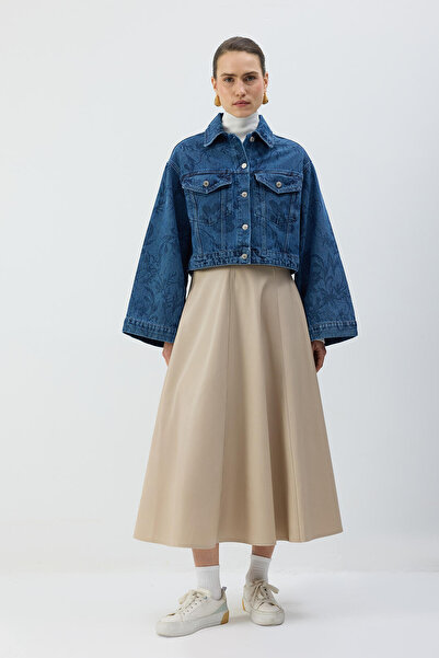 Touché Privé Jachetă din denim imprimat