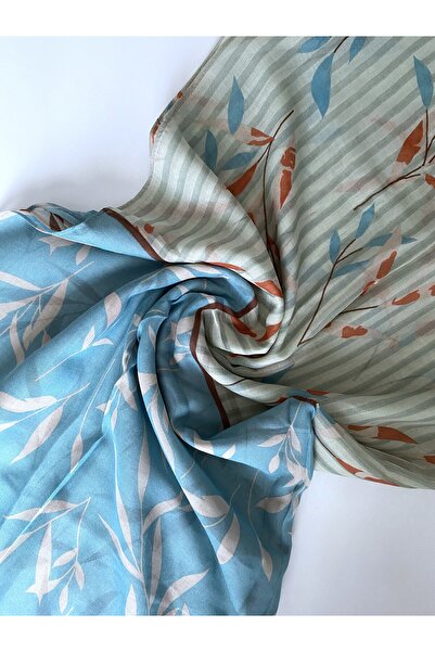 GOX شال قطني متعدد الألوان بنمط أوراق الشجر