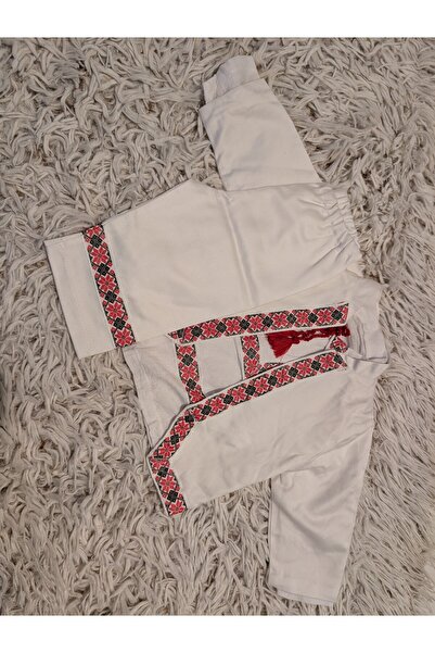 Handmade Minis Boutique Christening suit with traditional motifs for little boy Handmade MInis Boutique, 3-6 months