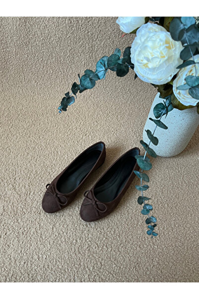 WilloWara Kadın Süet Kurdeleli Babet Lumi