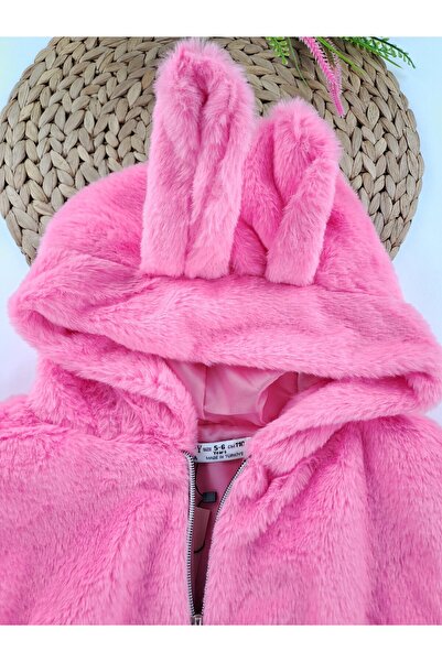 Butik Girl's Plush Fleece Coat Medium Thickness Hooded Welsoft Coat