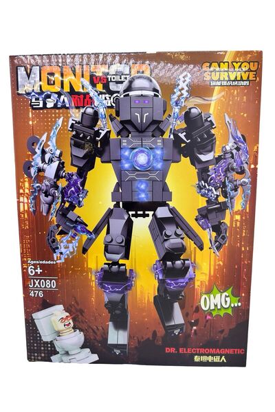 JPT Set robot de toaletă Skibidi Dr Electromagnetic JX080