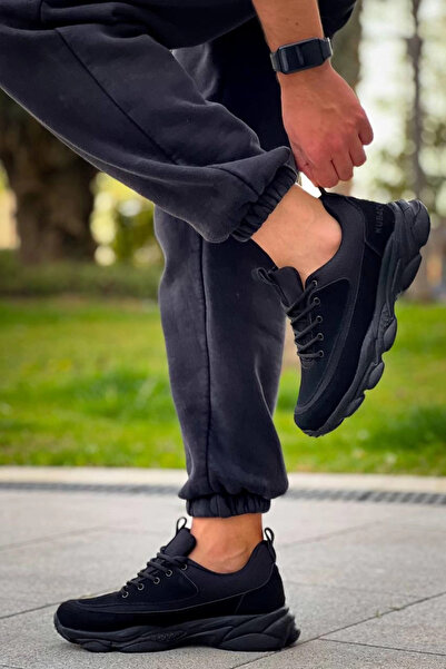 ZENGEZUR MALL Mtxdpn Kb-707 Kuback Black Suede Black High Sole Lace-Up Casual Men's Shoes (221341) (Numa