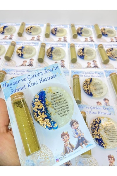 Defne Sepeti 50 ADET KARTLI ÖZEL TASARIM TÜPLÜ KINA VE MAGNET NİKAH KINA NİŞA...