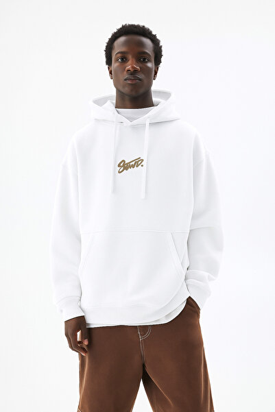 CLASSY.MODA هودي كاجوال مريح للجنسين مصنوع من 3 خيوط O قصة فضفاضة SWND Letter...