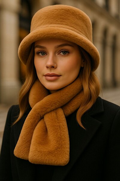 mrcans Premium Imported Plush Scarf and Beanie Set Warm and Soft Warm Winter Wear