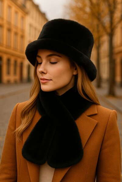 mrcans Premium Imported Plush Scarf and Beanie Set Warm and Soft Warm Winter Wear