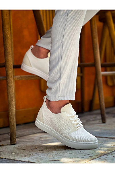 ZENGEZUR MALL Mtxdpn Kb-101 Kuback White Knitwear Lace-Up Casual Men's Shoes (221306) (Size: 41)