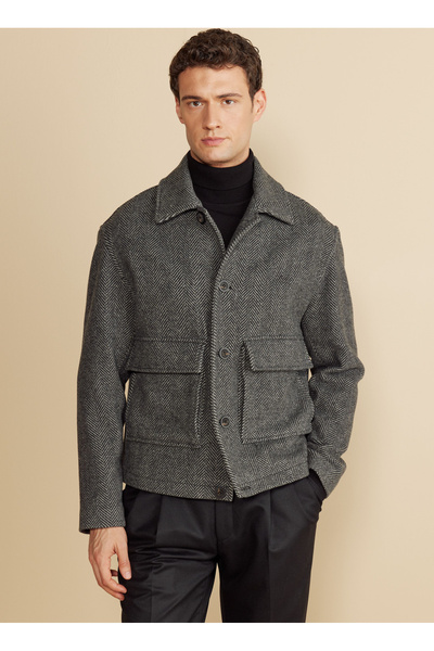 BROOKS BROTHERS Antrasit Erkek Kaban BBFW25MCA003