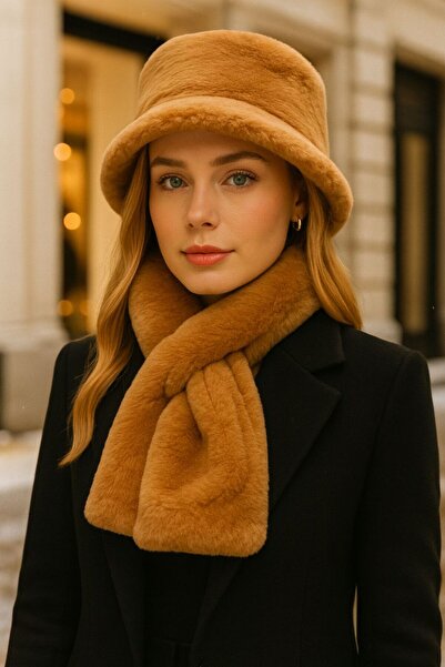 mrcans Premium Imported Plush Scarf and Beanie Set Warm and Soft Warm Winter Wear