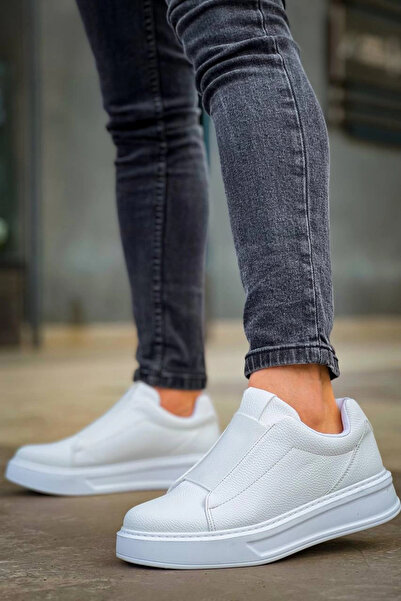 ZENGEZUR MALL Mtxdpn Kb-007 Kuback White High Sole Single Strap Laceless Casual Men's Shoes (221338) (Numar