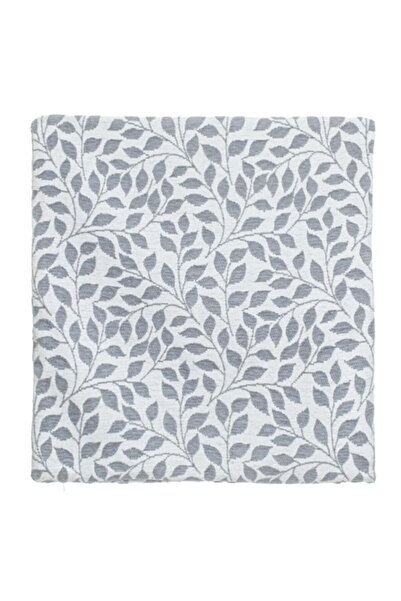 OEM Winter Decorative Pillow Cover Chenille Gray with Leaf Pattern 45x45cm