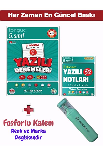 Tonguç Yayınları 5. Sınıf Yazılı Notları ve Denemeleri 2. DÖNEM - Fosforlu Kalem