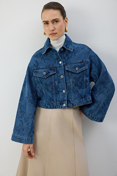 Touché Privé Jachetă din denim imprimat