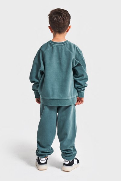 poozkids Crew Neck Unisex Basic Model Children's Tracksuit Set