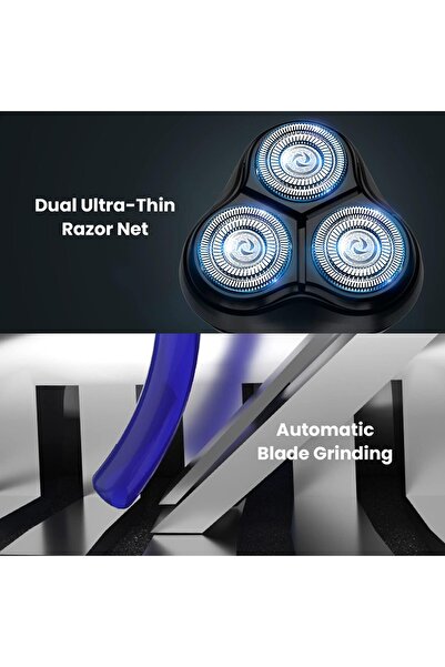 Enchen Electric Shaver for Men - Rechargeable Rotary Razor with 3D Floating Head (Black)