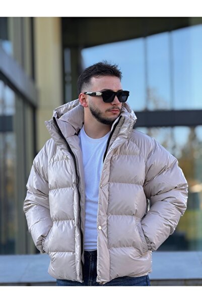 KINGAF Men's Inflatable Hooded Coat