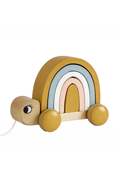 Roommate Jucărie din lemn de tras și stivuit -Turtle, ROOMMATE, 1 an+