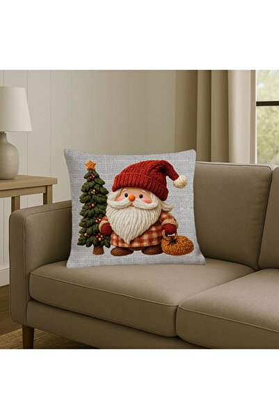 MİNOZA Digital Printed Christmas Patterned Decorative Throw Pillow Cover