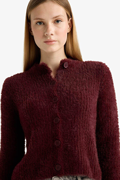 DeFacto Burgundy Women's Cardigan Z9318Az/Br452