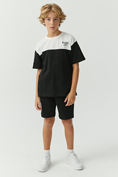 PAULMARK Boy's Color Mixed Lettered Double Suit