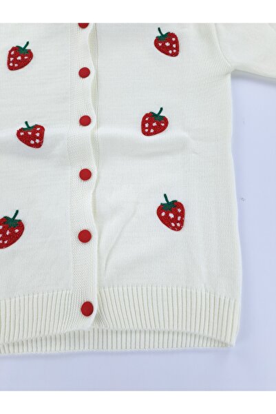 Butik Mother Daughter Matching Knitted Vest Cardigan with Strawberry and Daisy (Sold Separately)