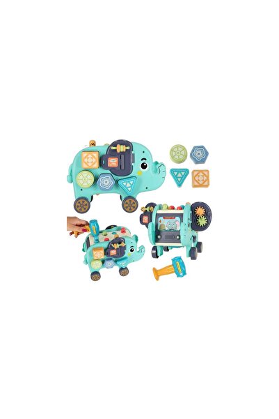 Three top online Ciocan interactiv Montessori pentru sortare de elefanți, 26 cm