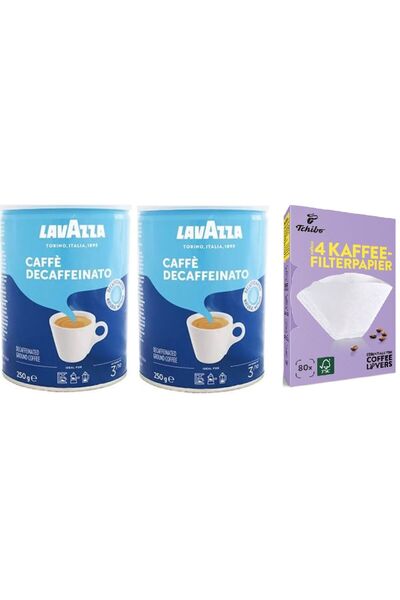 LavAzza Caffe Decaffeınato Kafeinsiz Filtre Kahve 250 gr x 2kutu + 80 Adet Fi...
