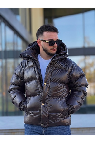 KINGAF Men's Inflatable Hooded Coat