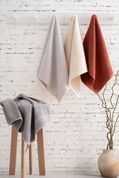 TICOTTO Duru 50×85 cm 100% Cotton Towel Set – 4 Pieces, Highly Absorbent, Hand and Face Towels