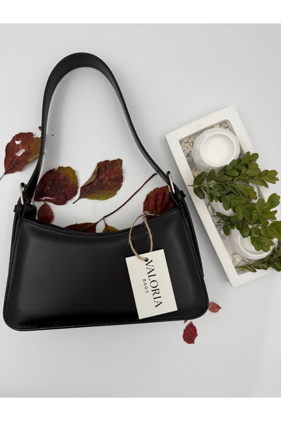 Valoria Bags Ayarlanabilir Komuz Kemerli Trend Baget Kadın Çanta Siyah