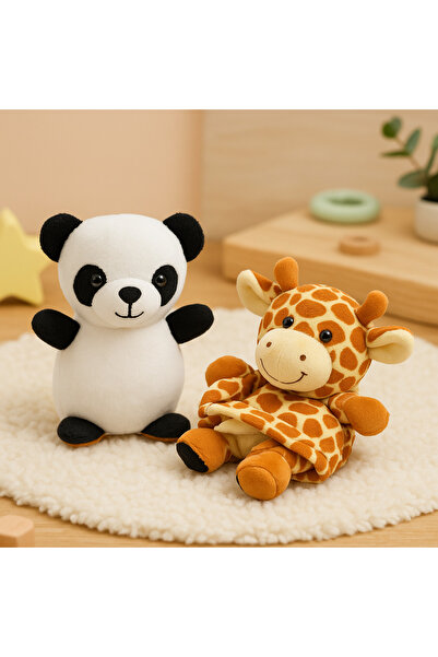 Bebelul 2in1 Reversible Plush Toy – Panda & Giraffe for Kids