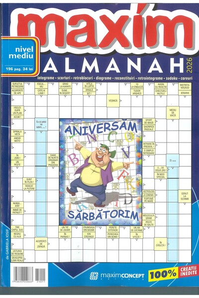 Maxim Almanah integrame 2026, nivel mediu, editura