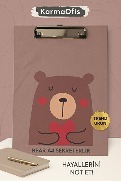 KarmaOfis A4 Secretarial – Cute Teddy Bear Pattern |   Covered